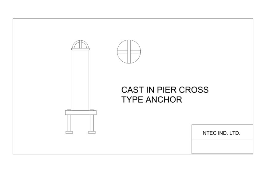 Cast In Pier Cross Type Anchor
